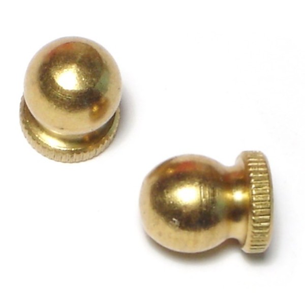 Midwest Fastener 1/4"-27 x 1/2" Tapped Brass Balls 10PK 64598
